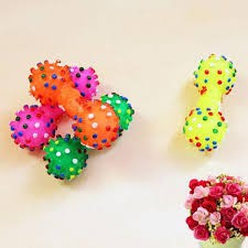 đồ chơi chó mèo cao su chíp chíp hình quả tạ