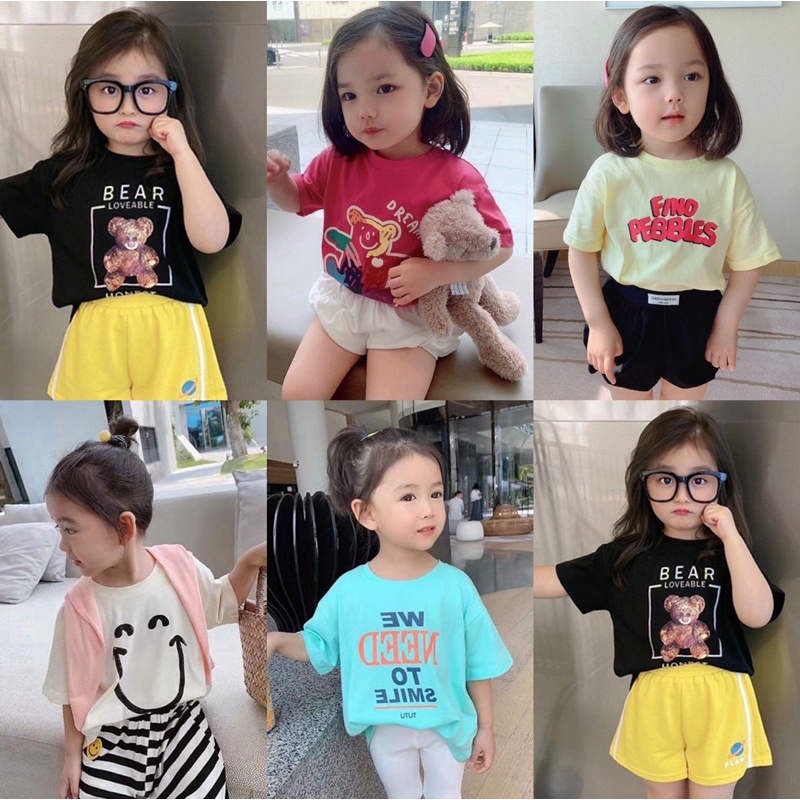 (LÔ MỚI) Áo thun cộc tay bé gái cotton chính phẩm loại 1 mặc mát mùa hè