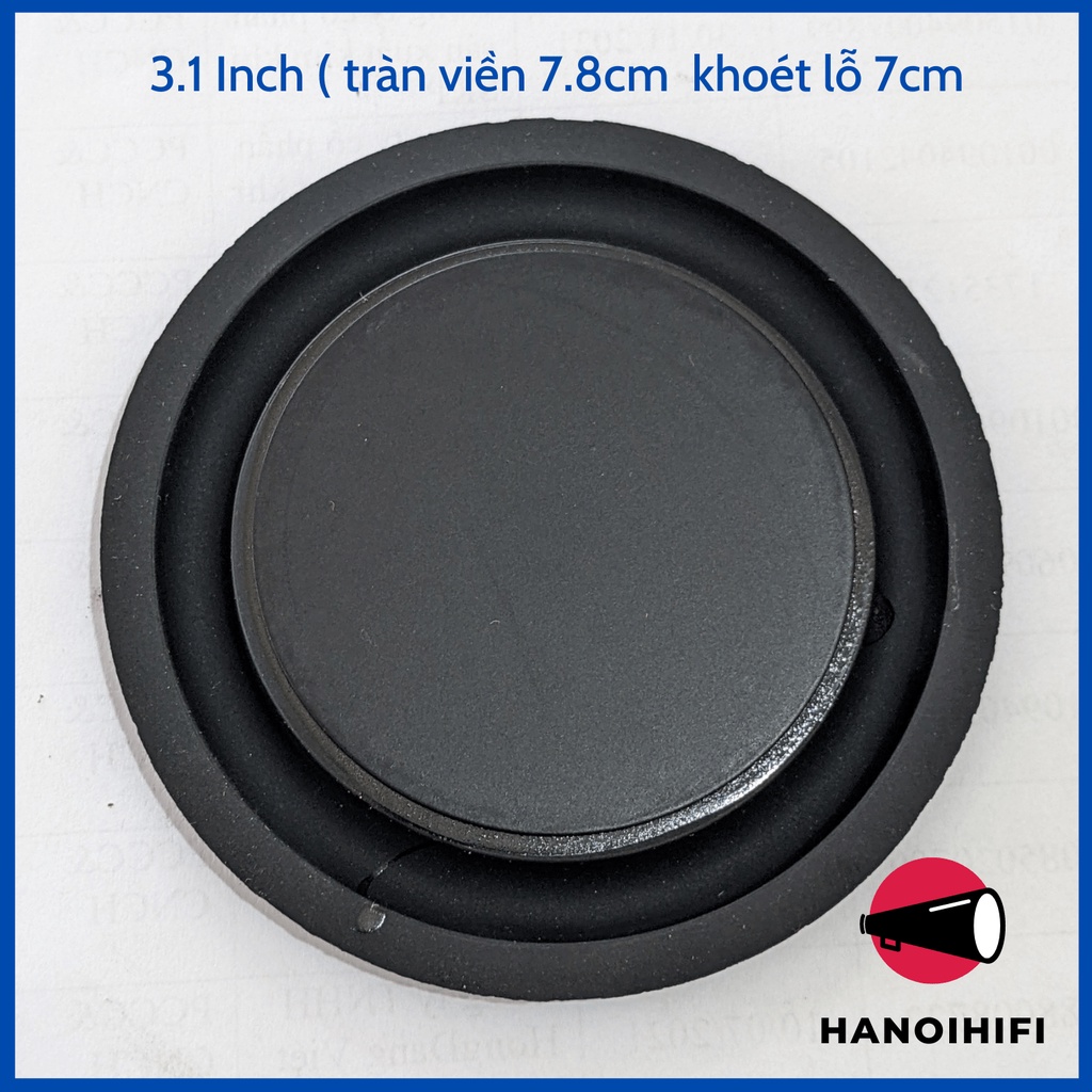 Màng loa cộng hưởng gân cao su,cộng hưởng mặt sắt, tăng bass cho loa, diy loa cao cấp, cộng hưởng 1.5-3.6 icnh