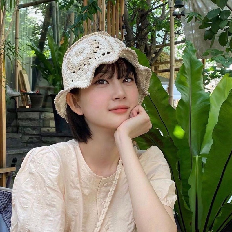 Nón vành đan len handmade thời trang dành cho nữ