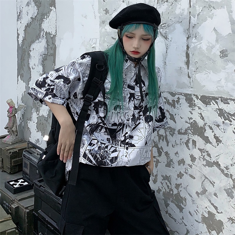 Áo Sơ Mi Ngắn Tay In Hoạt Hình Naruto Kiểu Nhật Bản Cá Tính Cho Các Cặp Đôi | BigBuy360 - bigbuy360.vn