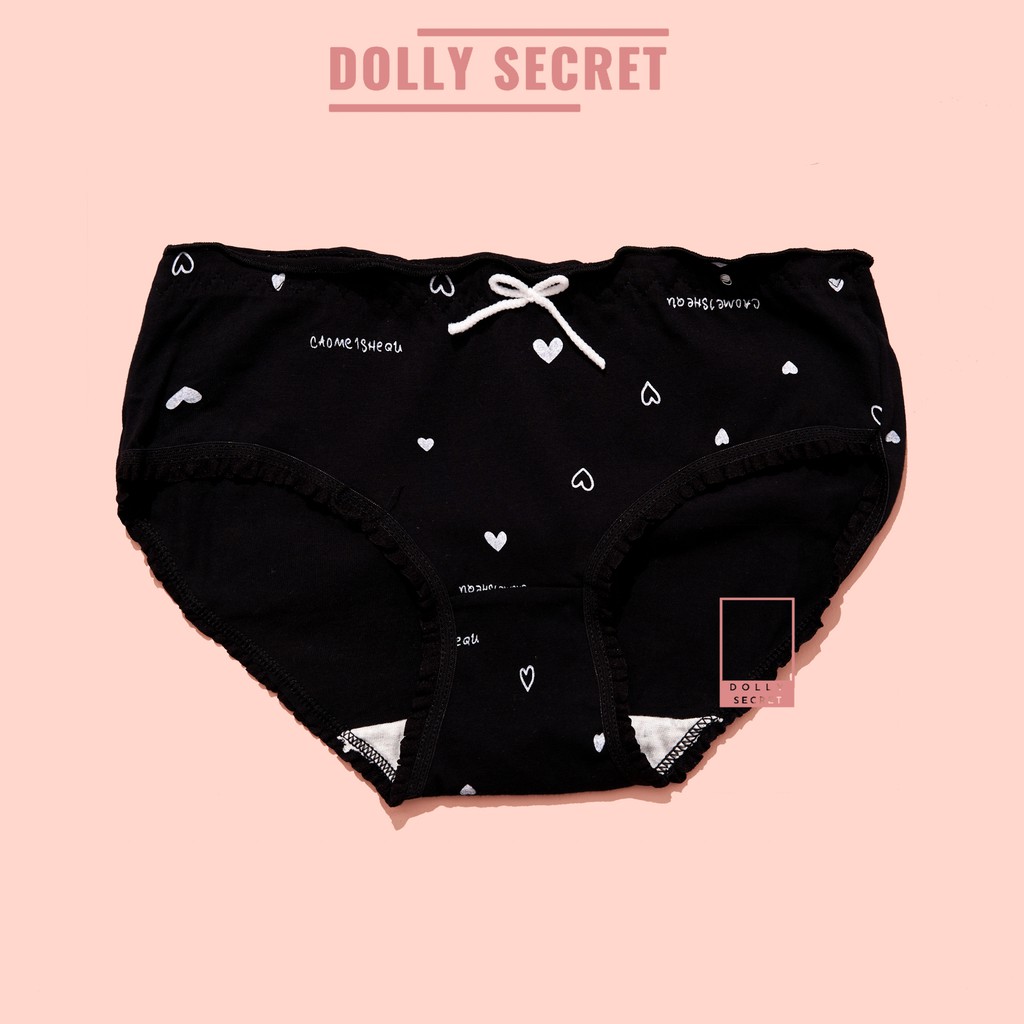 Set quần lót nữ dễ thương len tăm cotton thun lạnh kháng khuẩn quà tặng ý nghĩa DOLLYSECRET QL042 | BigBuy360 - bigbuy360.vn