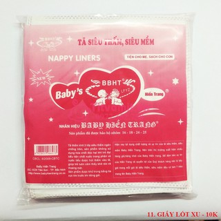 giấy lót phân xu baby hiền trang
