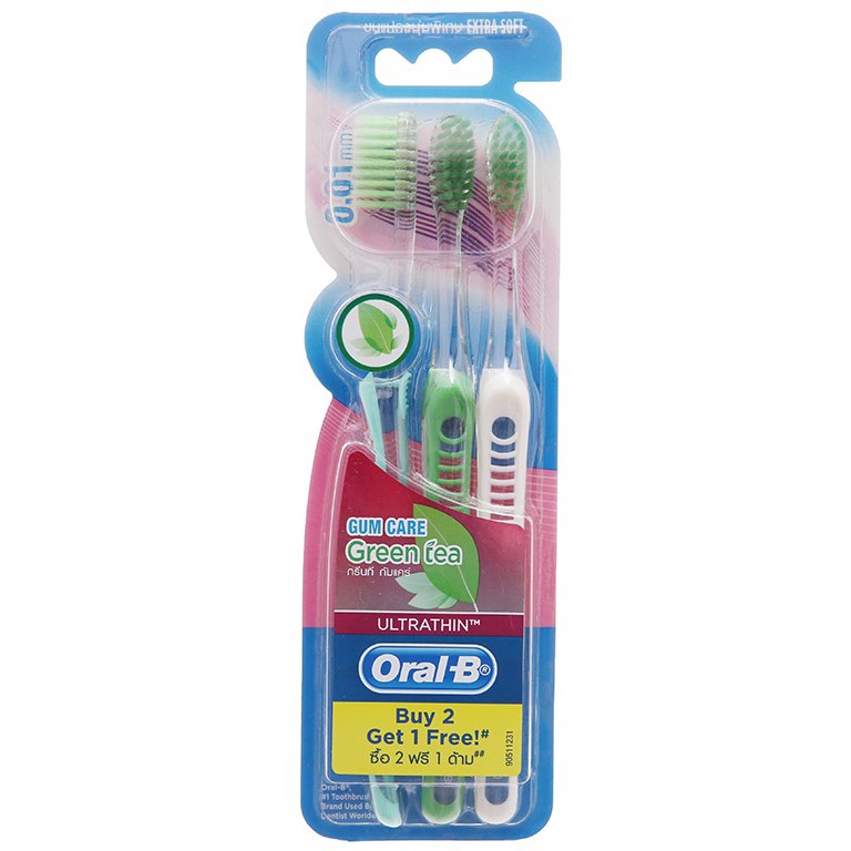 Bàn chải đánh răng Oral-B trà vỉ 3cái