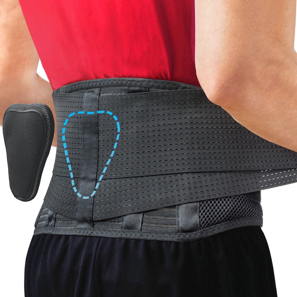 Đai hỗ trợ lưng của Sparthos - Giảm đau lưng, thoát vị đĩa đệm, Đau thần kinh tọa, Vẹo cột sống và hơn thế nữa- Thiết kế lưới thoáng khí với miếng đệm thắt lưng - Dây đai hỗ trợ có thể điều chỉnh - Nẹp dưới