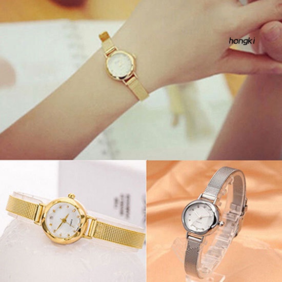 Đồng hồ đeo tay dây lưới bằng hợp kim thời trang cho nữ