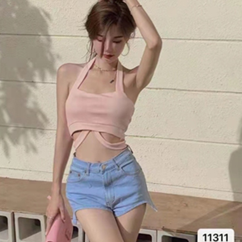 DUNEA Đầm Hai Dây Cột Dây Hở Lưng Phong Cách Quyến Rũ