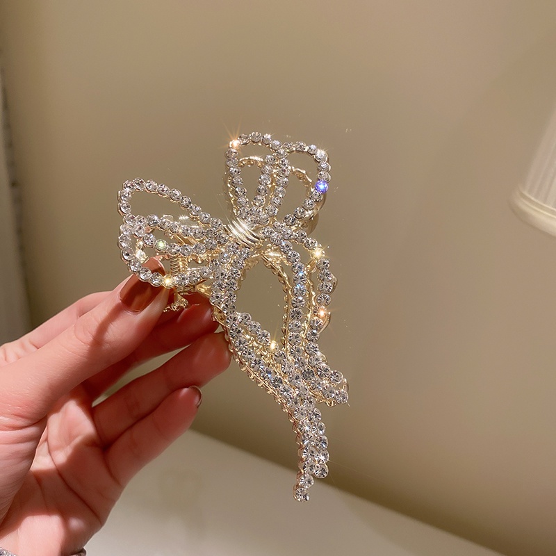 Kẹp Tóc Hình Nơ Đính Ngọc Trai Thời Trang Hàn Quốc Cho Nữ