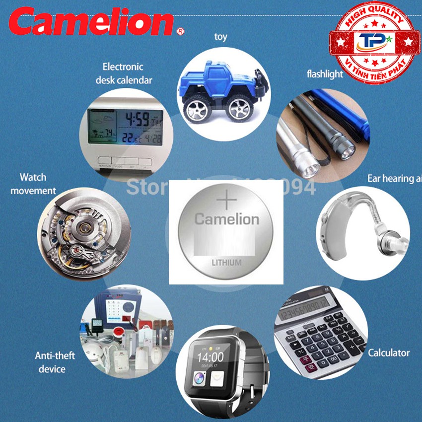 Vỉ 10 viên pin Nút CR2016 Camelion Lithium Battery 3V - Cmos Camelion CR2016 (mẫu mới)