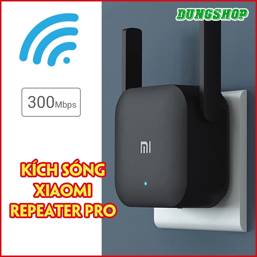 Kích sóng Repeater Pro Xiaomi dùng cho mạng 2.4G - băng thông 300mbs