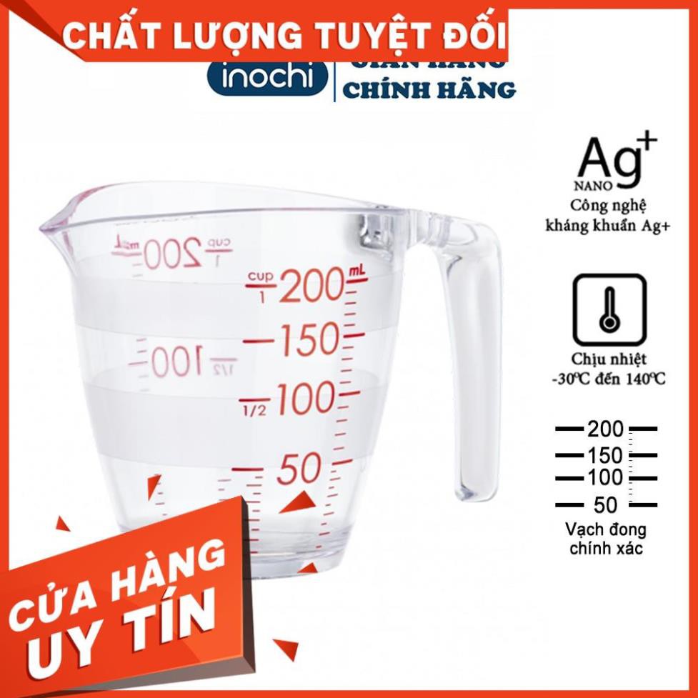 Cốc đong - Ca Đong YOKO INOCHI nhựa định lượng 200ml dung dịch dùng trong nấu ăn pha chế nhựa nguyên sinh