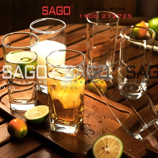 Ly Thủy Tinh Ocean Vuông Plaza Long Drink 405ml , 320ml | Thủy Tinh Cao cấp , nhập Khẩu Thái Lan