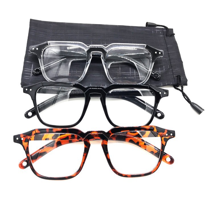 ❃♠♧ Kính Gọng Nhựa Vuông Cube Thời Trang 3 Màu Thay Được Mắt Cận | BigBuy360 - bigbuy360.vn