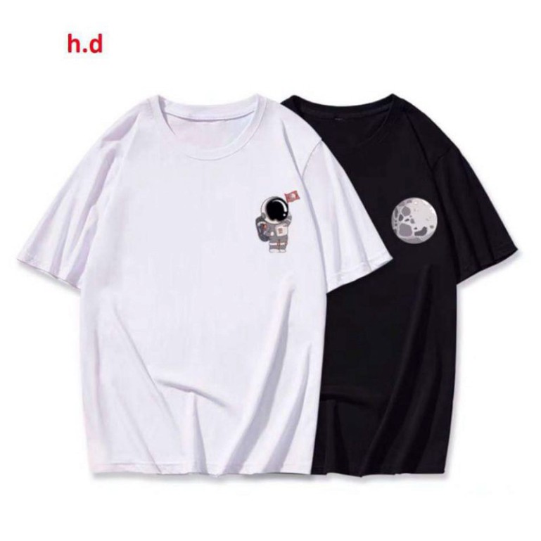 áo thun đôi ngắn tay nam nữ, áo phông hè đôi người sao hỏa chất cotton mềm mát form rộng unisex freesize mặc đôi nhóm