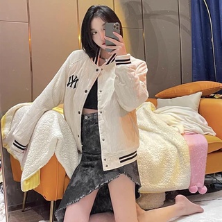  Áo khoác Bomber Jacket MLB chất nhung dày dặn cực đẹp form Unisex Nam Nữ HÌNH THẬT tại BOIN STORE 
