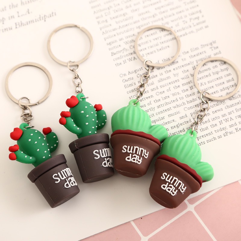 [ sỉ ] Móc khoá cây xương rồng dùng treo balo _ móc khoá xe