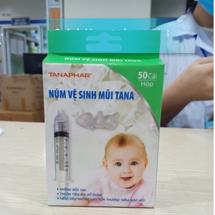 Núm Silicone Tanaphar rửa mũi cho bé và người lớn gắn được vào bơm tiêm, an toàn, dễ sử dụng