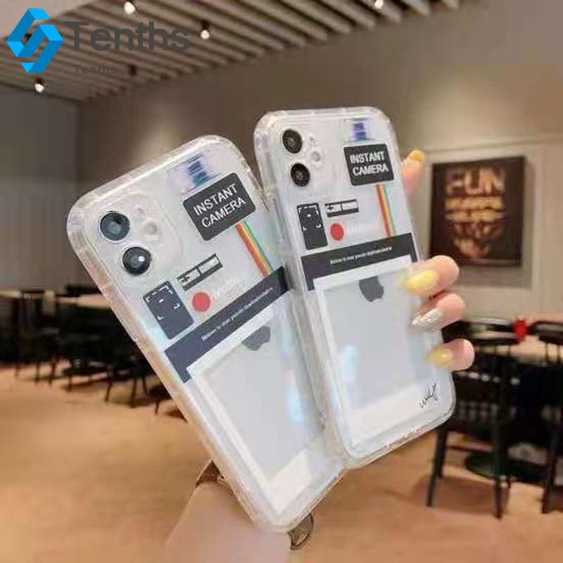 🏳️‍🌈Ready Stock🎁 iPhone 12 SE 2020 11 Pro Max XR XS X 6S 7 8 Plus XS Max Polaroid for Mobile That Can Hold Photo Polaroid for Mobile Phone Case Shockproof Protective Shell