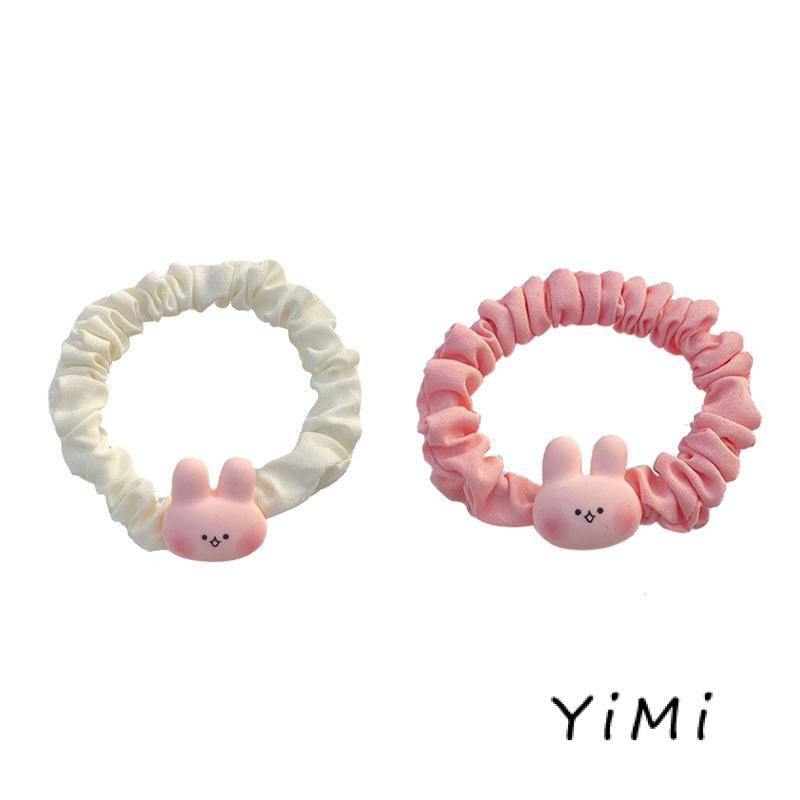 Dây Buộc Tóc Cao Su Họa Tiết Thỏ Hoạt Hình Đáng Yêu Cho Nữ