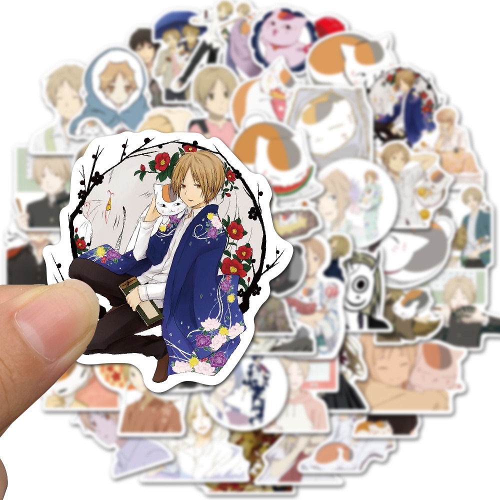 Bộ 10/25/50 miếng dán trang trí hình Anime Natsume Yuujinchou bằng pvc chống thấm nước