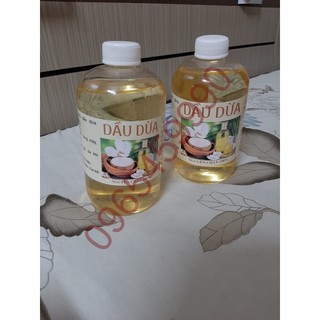 Giá buôn Dầu dừa nấu thủ công chai nửa lít