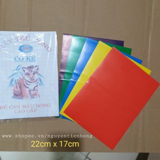 50 giấy thủ công có keo dán sẵn 17cmx22cm(5màu)