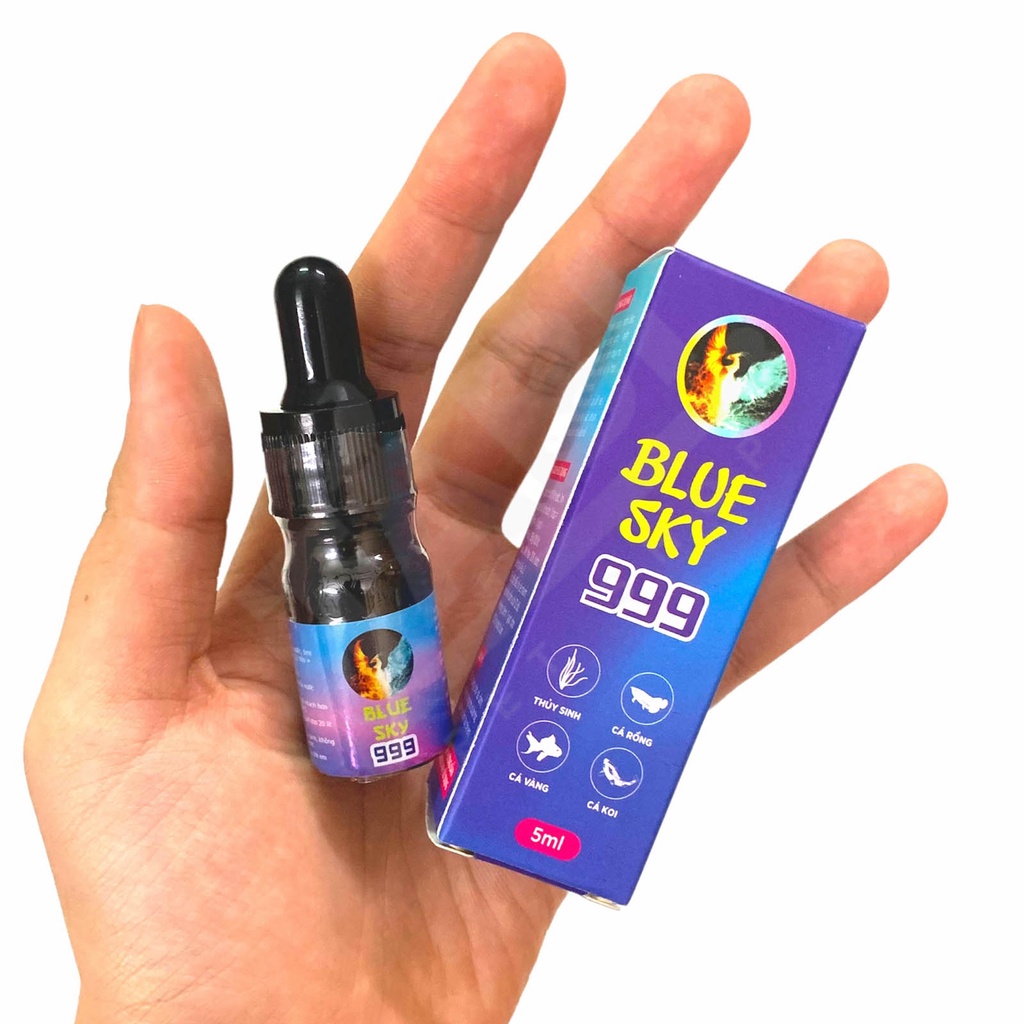 Blue Sky 999 Chuyên Xử Lý Túm Lắc, Nấm Cho Cá Cảnh, Cá Bảy Màu, Cá Koi,...5ml/10ml/chai