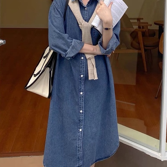 Áo Jeans dài tay dáng dài, áo Jeans khoác ngoài A17