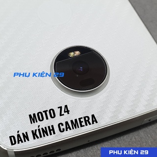 [Motorola / Moto Z4] Combo dán lưng 3D Cacbon, kính chống xước camera