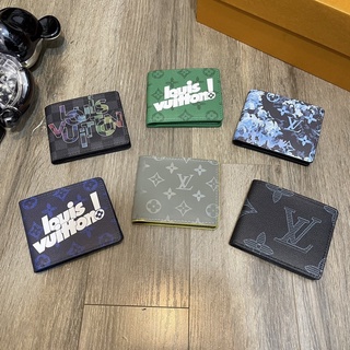 Ví ngắn cầm tay da PU chữ LV - ví da ngăn cho nam cầm tay hoa LV - Ví da ngắn cho nam cầm tay Max đẹp