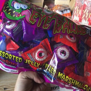 Kẹo marshmallow có nhân hình mắt ma (250gr khoảng 50 chiếc)