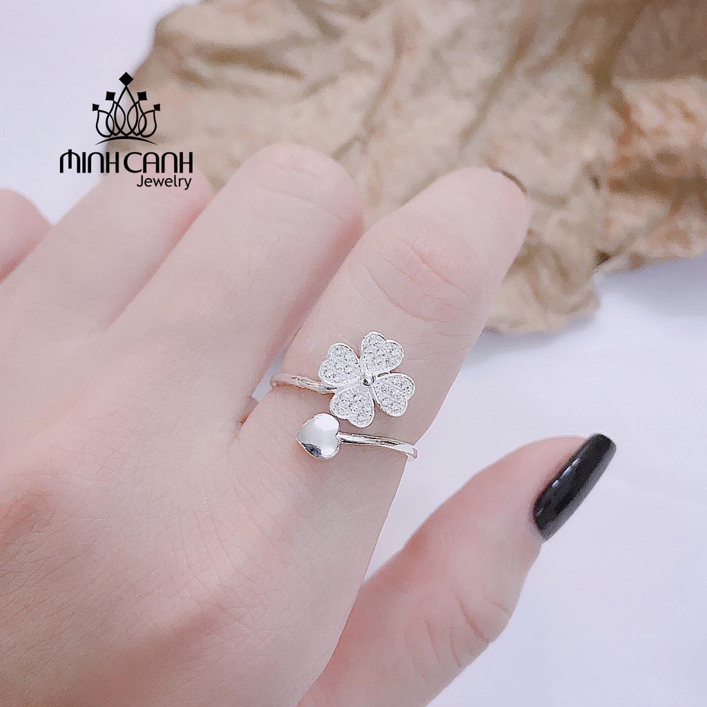 Nhẫn Bạc Nữ Minh Canh Jewelry - Cỏ 4 Lá Freesize