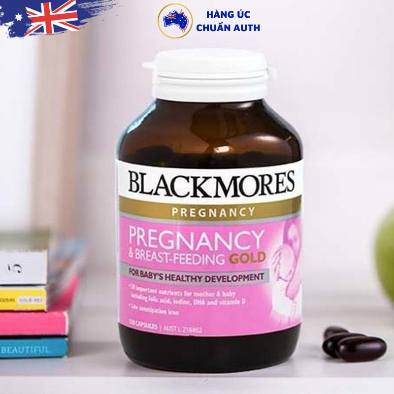 Viên uống Vitamin cho bà bầu và phụ nữ sau sinh Úc Blackmores Pregnancy and Breastfeeding Gold 180 viên