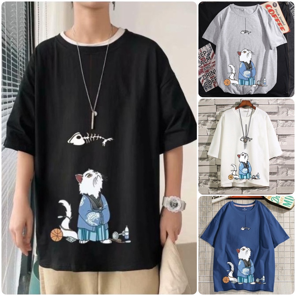Áo Thun Tshirt Nam Nữ Unisex Chất Vải Thun Mèo Sư Phụ MAT164TH
