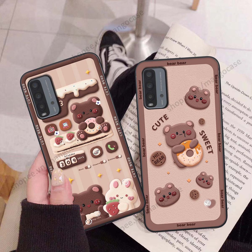 Ốp lưng Xiaomi Redmi 9T hình gấu, thỏ, đồng hồ cute dễ thương