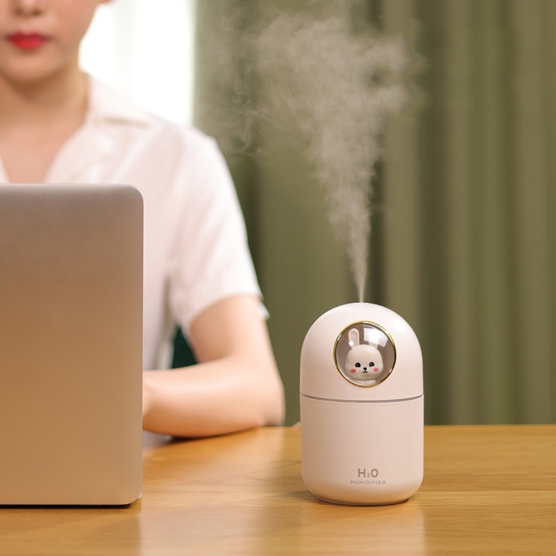 Máy phun sương tạo độ ẩm không khí FNELSE làm mát có đèn 7 màu dễ thương cổng cắm USB