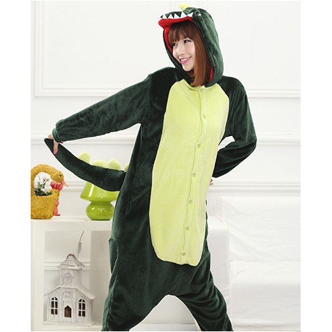 Đồ Ngủ Liền Cosplay Động Vật Hình Khủng Long Xanh | BigBuy360 - bigbuy360.vn