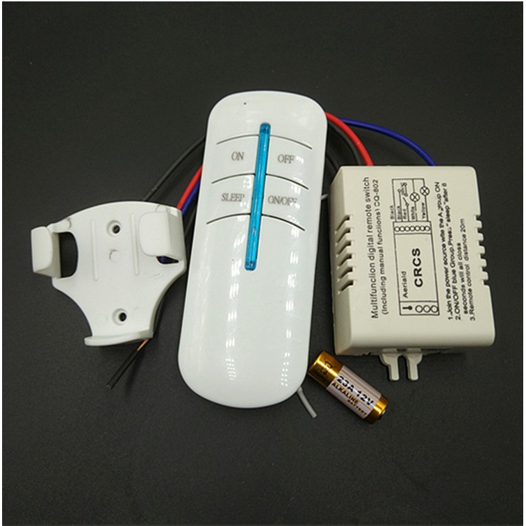 Combo 10 công tắc điều khiển từ xa sóng radio xuyên tường 2 cổng (2 đèn 2 kênh)