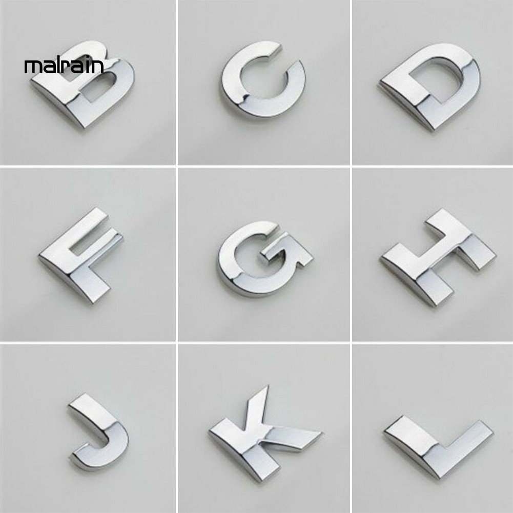 Miếng Dán Chữ Số Trang Trí Xe Hơi