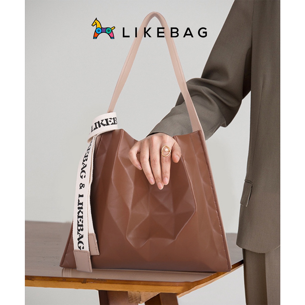 Túi xách nữ đeo vai LIKEBAG vân hình kim cương basic sang trọng 219DJ6865 - LIBAGI