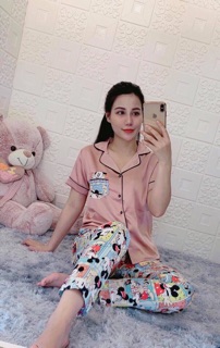BỘ LỤA SATIN TNQD HÌNH MICKY