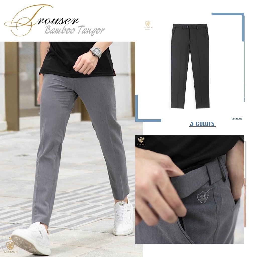 QVML1  Quần tây MUSLAND SLIMFIT co giãn nhẹfrom dáng cực chuẩn  5 màu quần vải chuẩn men