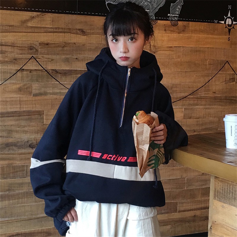 [Chất đẹp - mũ 2 lớp] Áo hoodie ulzzang nữ hàn quốc form rộng HD57 - Liti shop | BigBuy360 - bigbuy360.vn