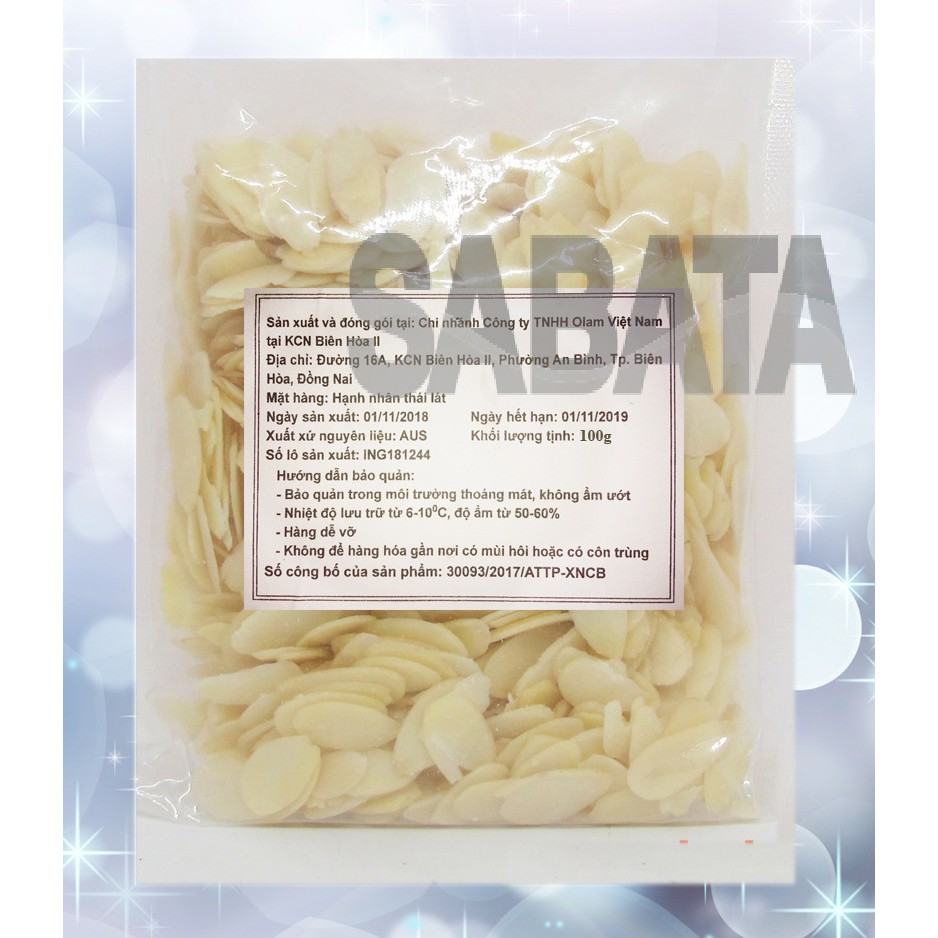 HẠNH NHÂN LÁT 100G