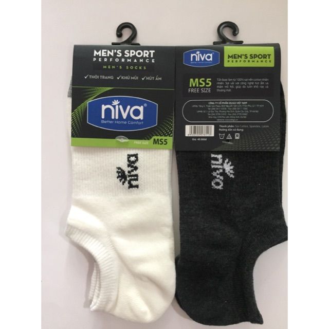 Tất Thể Thao Cổ Ngắn Chống Hôi Chân Niva MS5