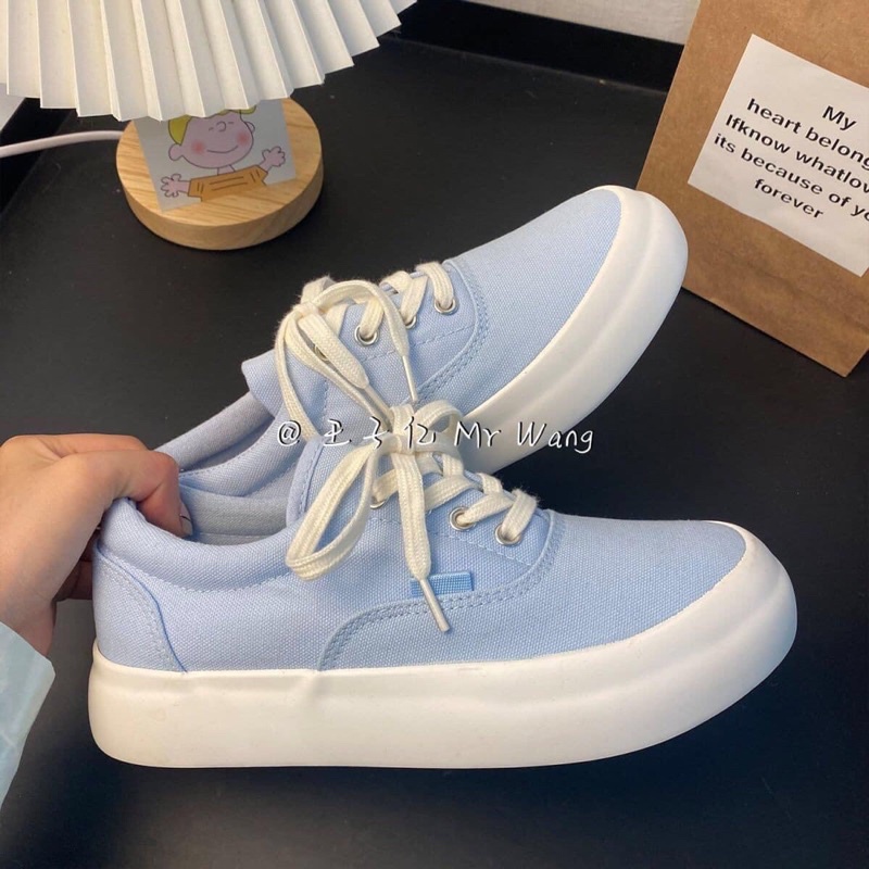 Giày Thể Thao Đế Độn Màu Pastel Siêu Xinh