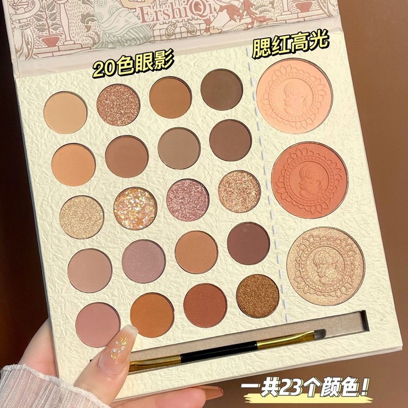 Bảng Phấn Mắt 5in1 24 Màu Ershiqi Phấn mắt, phấn má, Bắt Sáng, đánh khối, nhũ mắt (Mới Nhất 2023)