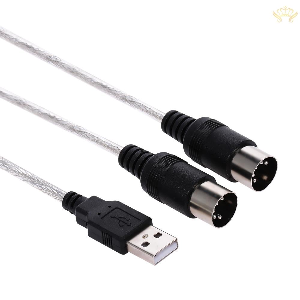 New  USB MIDI Cable 5PIN MID Cable Driver-free Support Windows XP and Windows 7