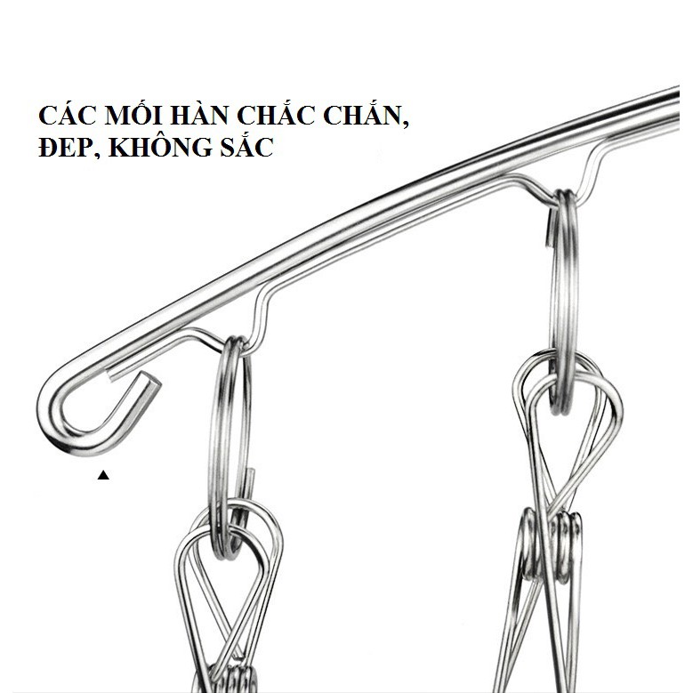 Móc treo quần áo đa năng,kẹp phơi đồ trẻ em chất liệu inox không gỉ - Shopbi&amp;Mochi