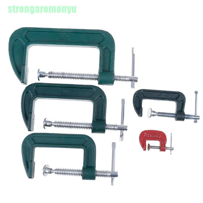[onyu] Kẹp Sắt Kẹp Chữ g Điều Chỉnh Được Màu Xanh Lá Cây Dùng Cho Làm Gỗ / Kim Loại